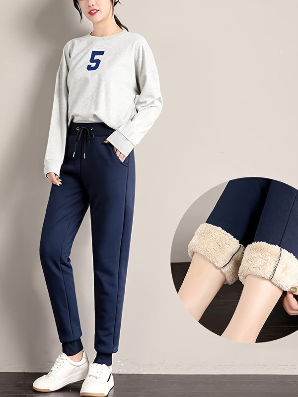 🖤 Women’s Fleece Sweatpants Jogger — Boyfriend Style