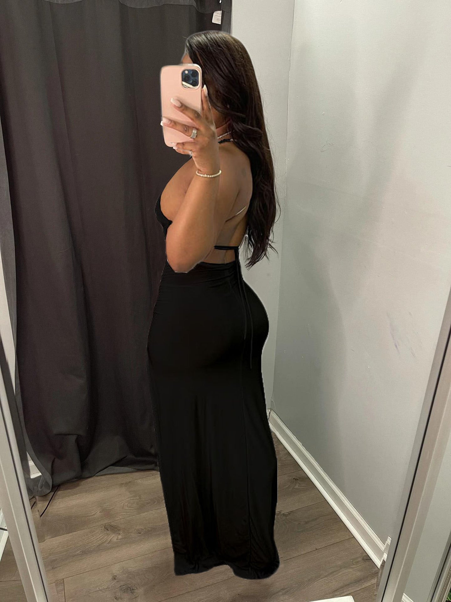 Women Clothing Spring Summer Sexy Strap Solid Color Dress
