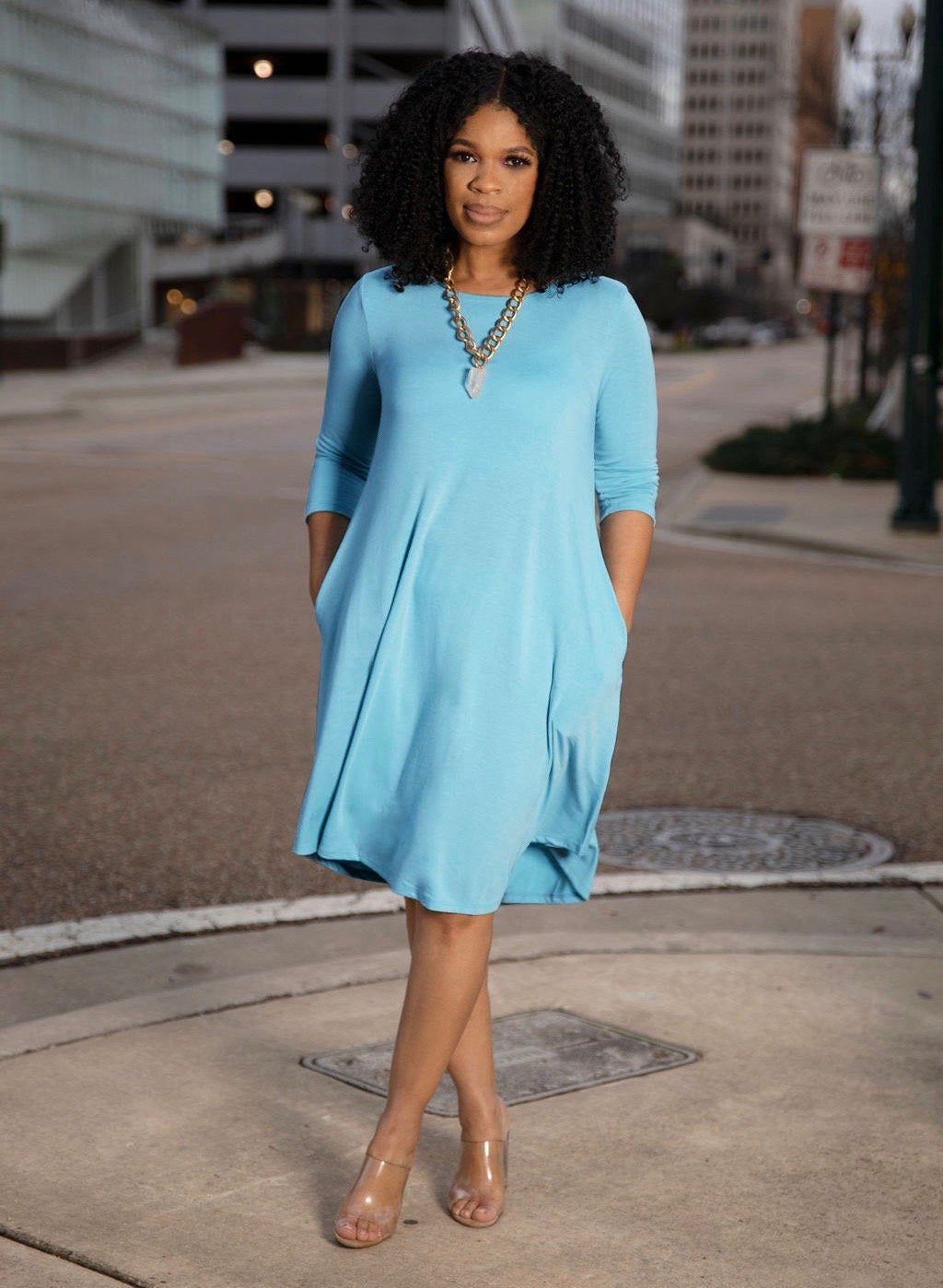 Women Clothing Dress Long Sleeve T-shirt Mid Solid Color Basic Summer Autumn