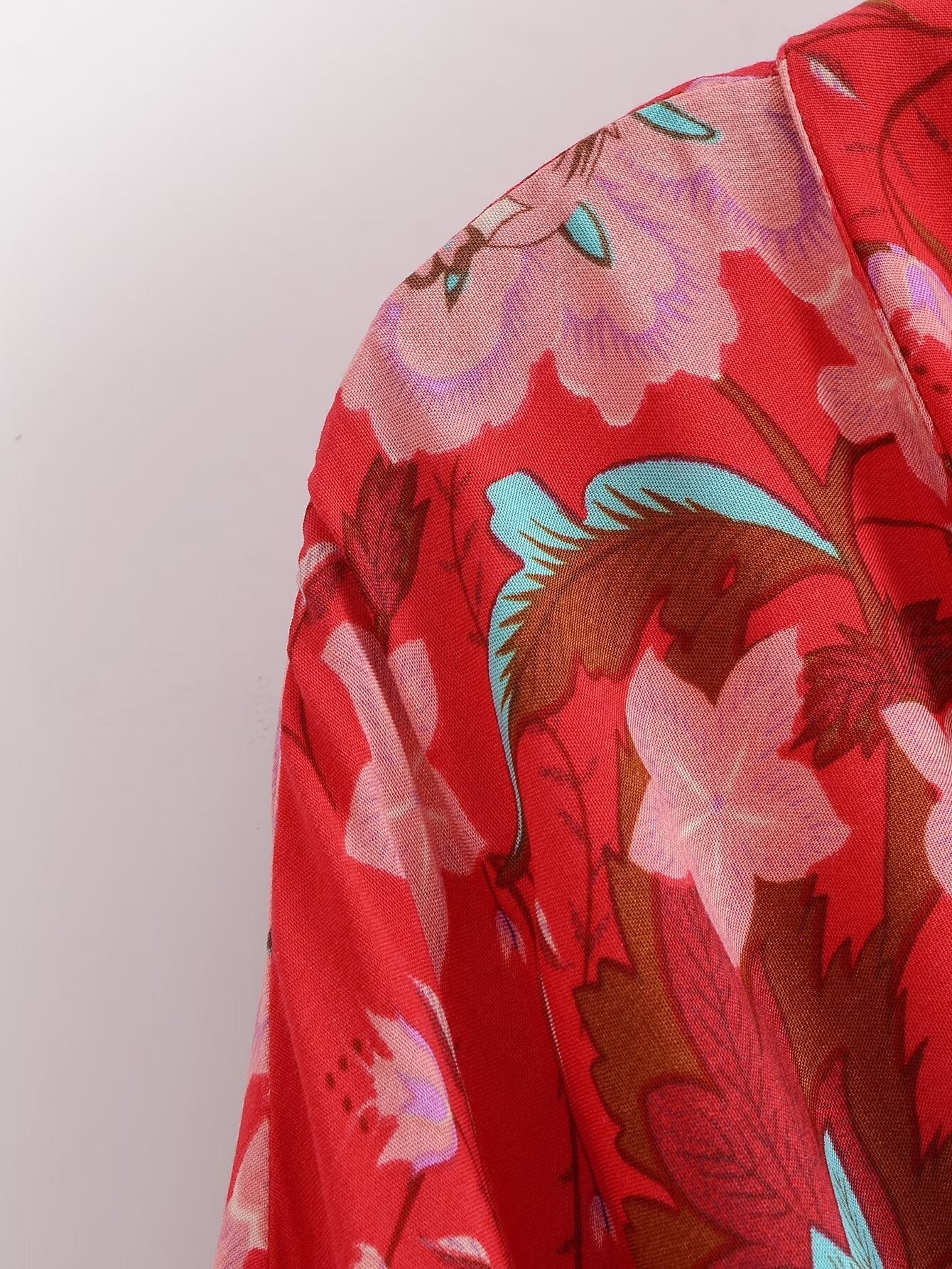Summer Rayon Belt Short Kimono Cardigan