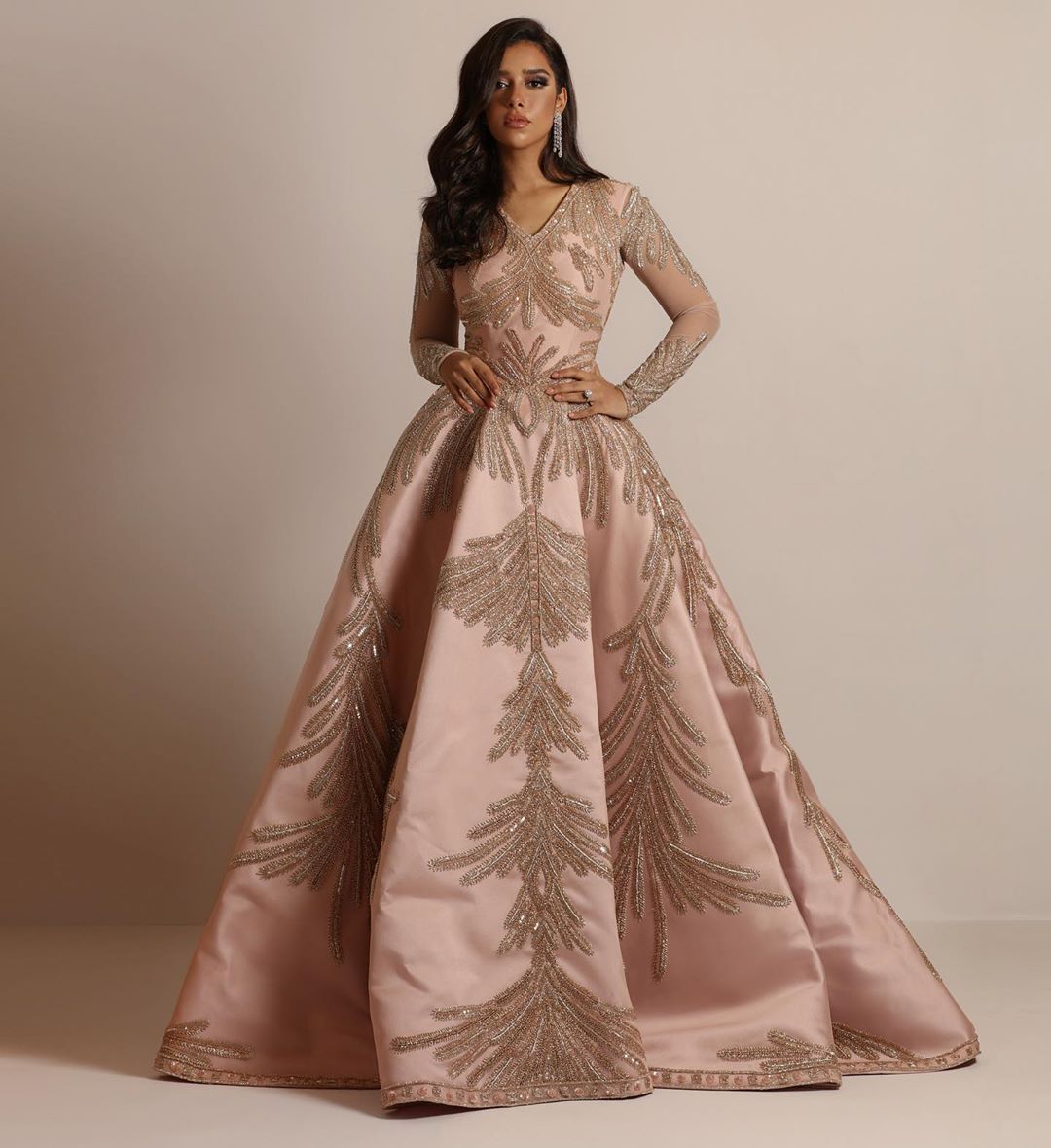 Women Clothing Gilding Large Sleeve Dress Cocktail Sexy Evening Dress Pink