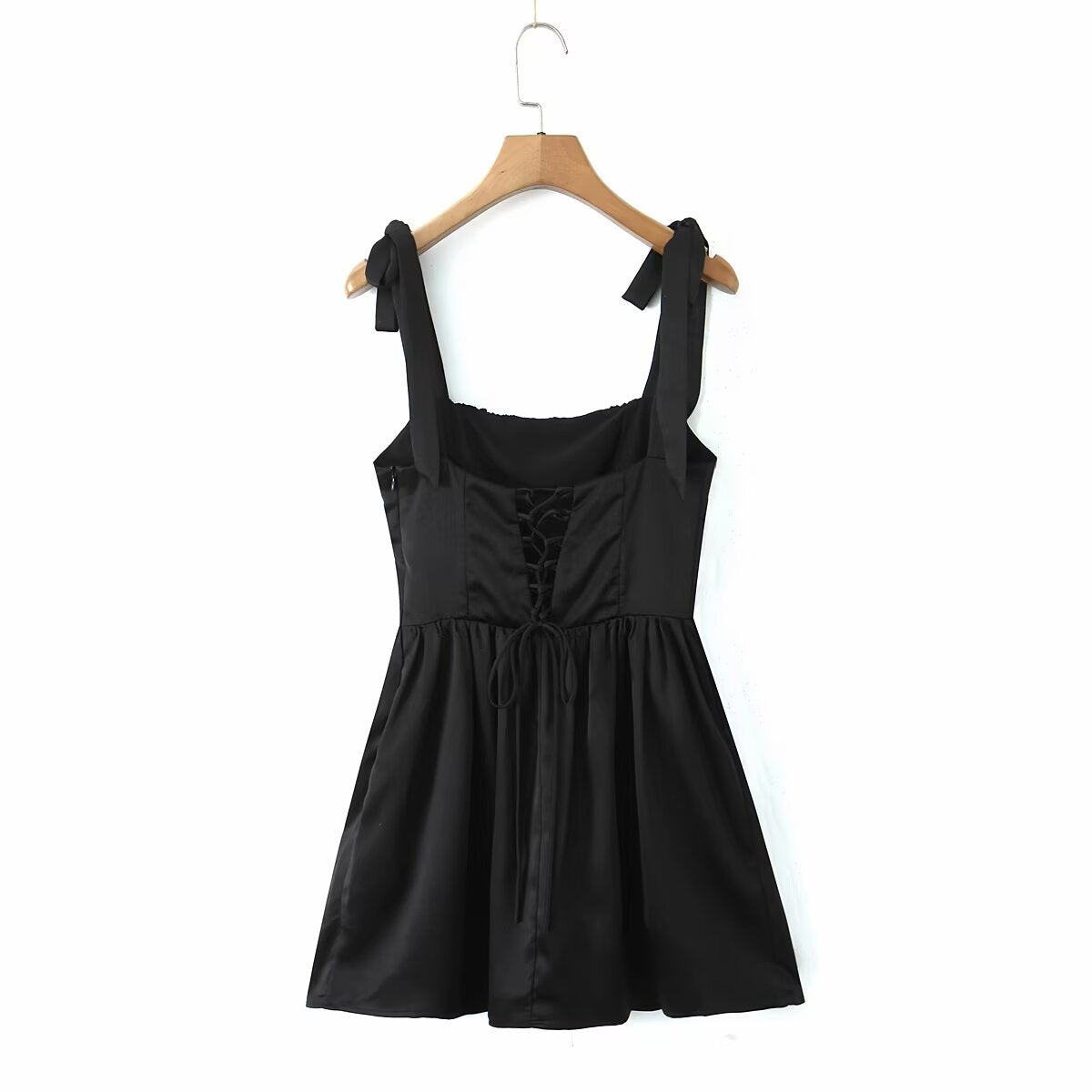 Summer Sexy Tight Fit Slim Fit Figure Flattering Bow Tied Spaghetti Strap Dress