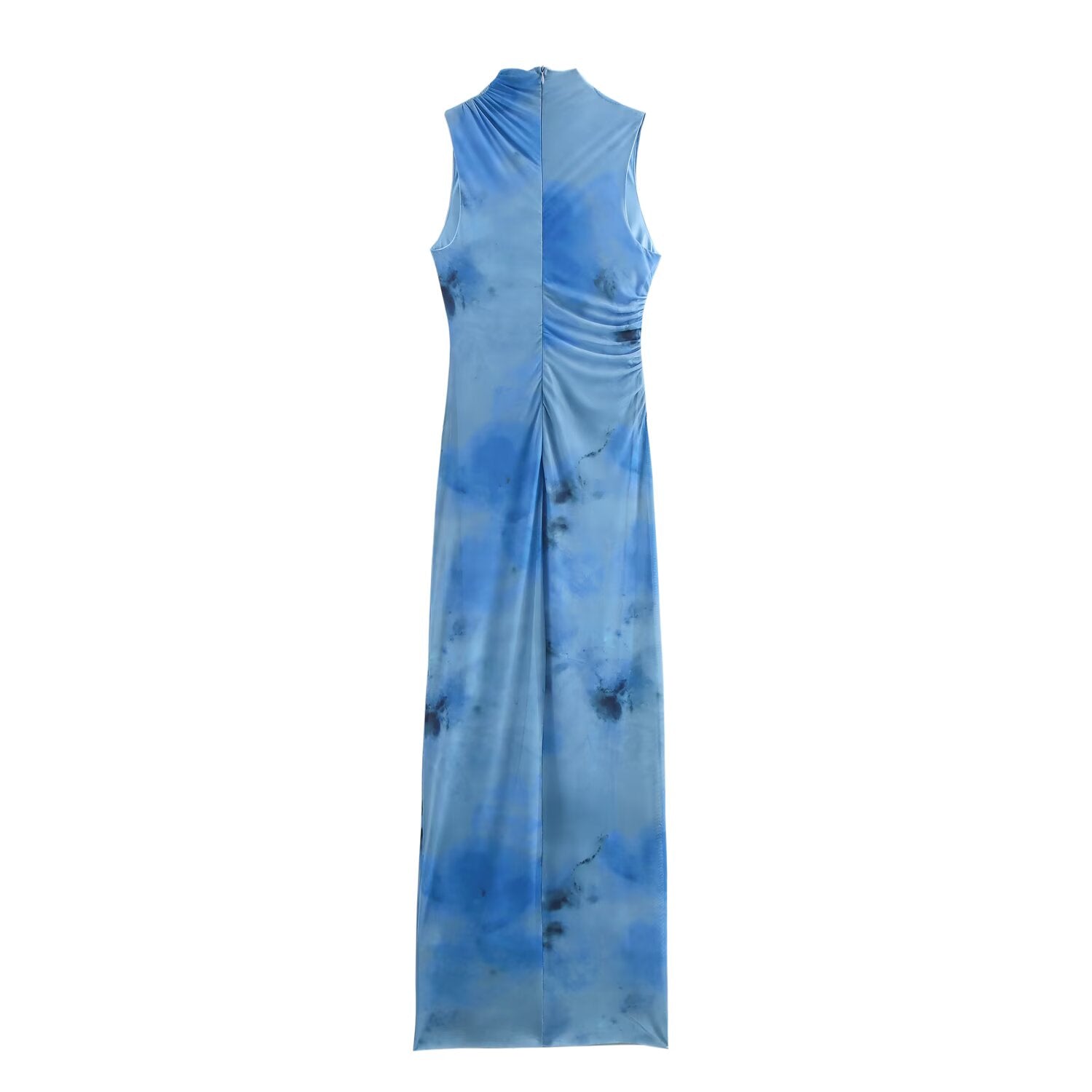 Women French Simplicity Slim Print Pleated Dress