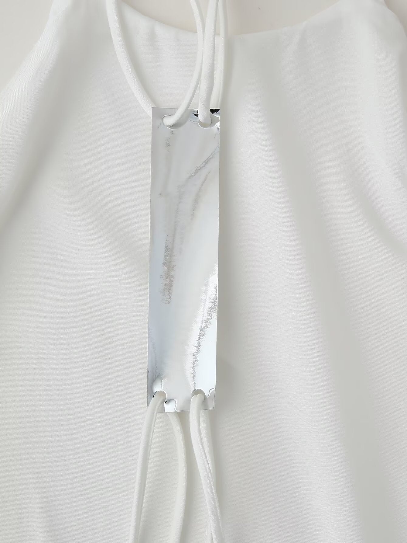 Women Clothing Products Back Decorative Satin Sling Dress