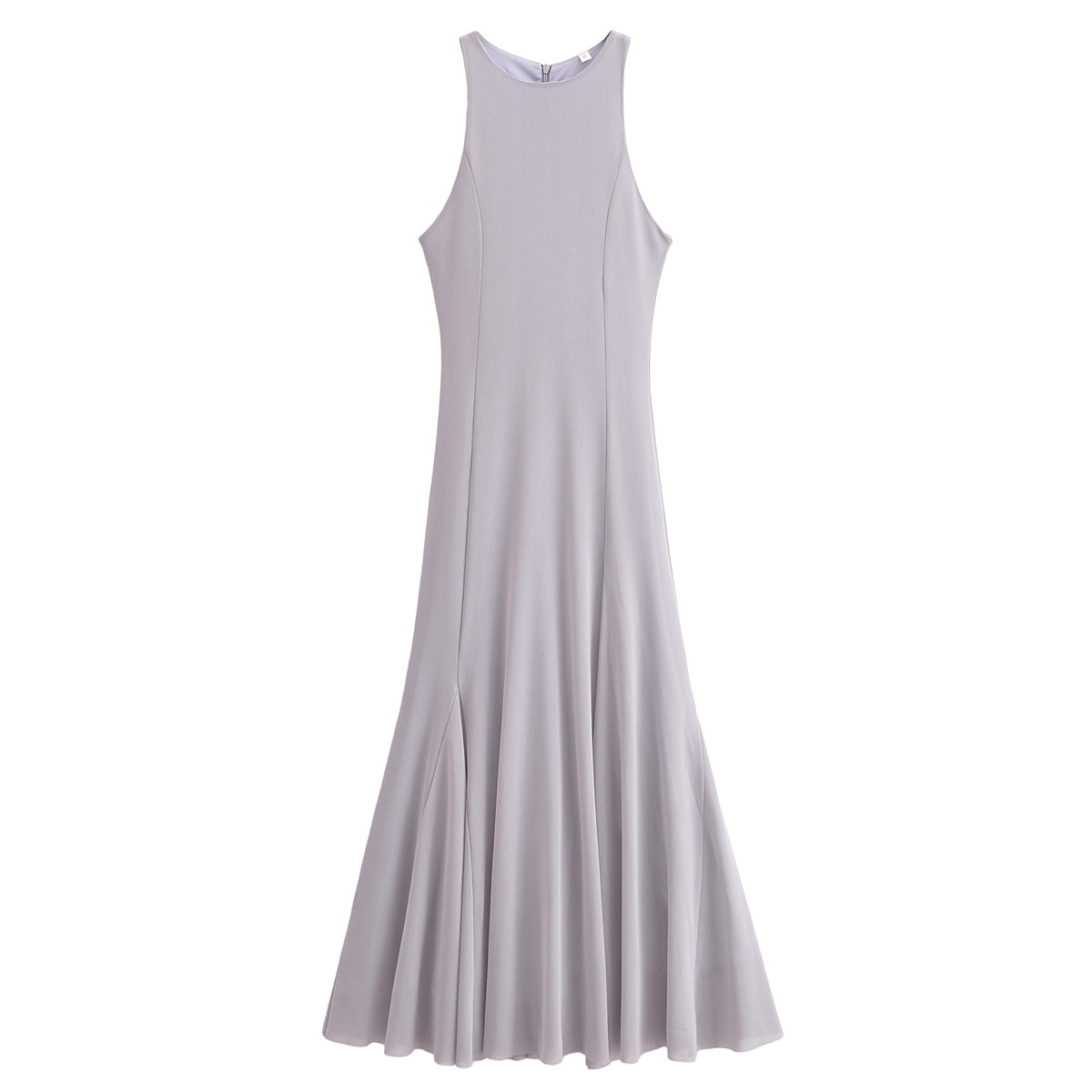 Spring Women Clothing Street Wide Swing Silk Net Sleeveless Dress
