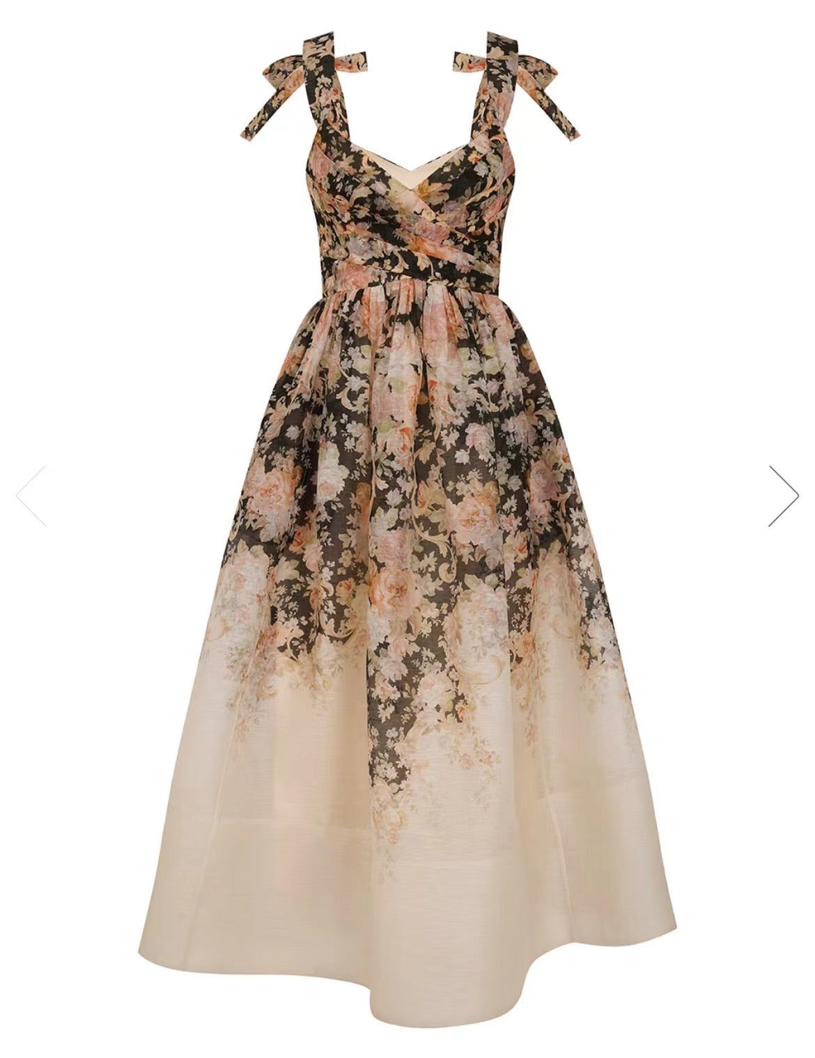 Lady Sweet Bow Tie Strap Sleeveless Halter Dress In Mid Length