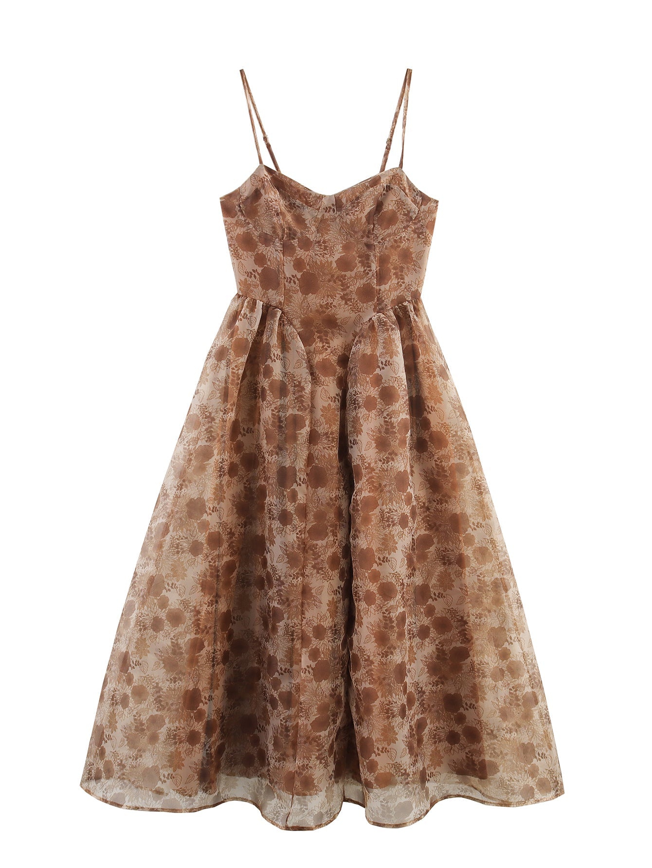 Summer Bohemian Slim Fit Slimming Organza Large Swing Sling Dress