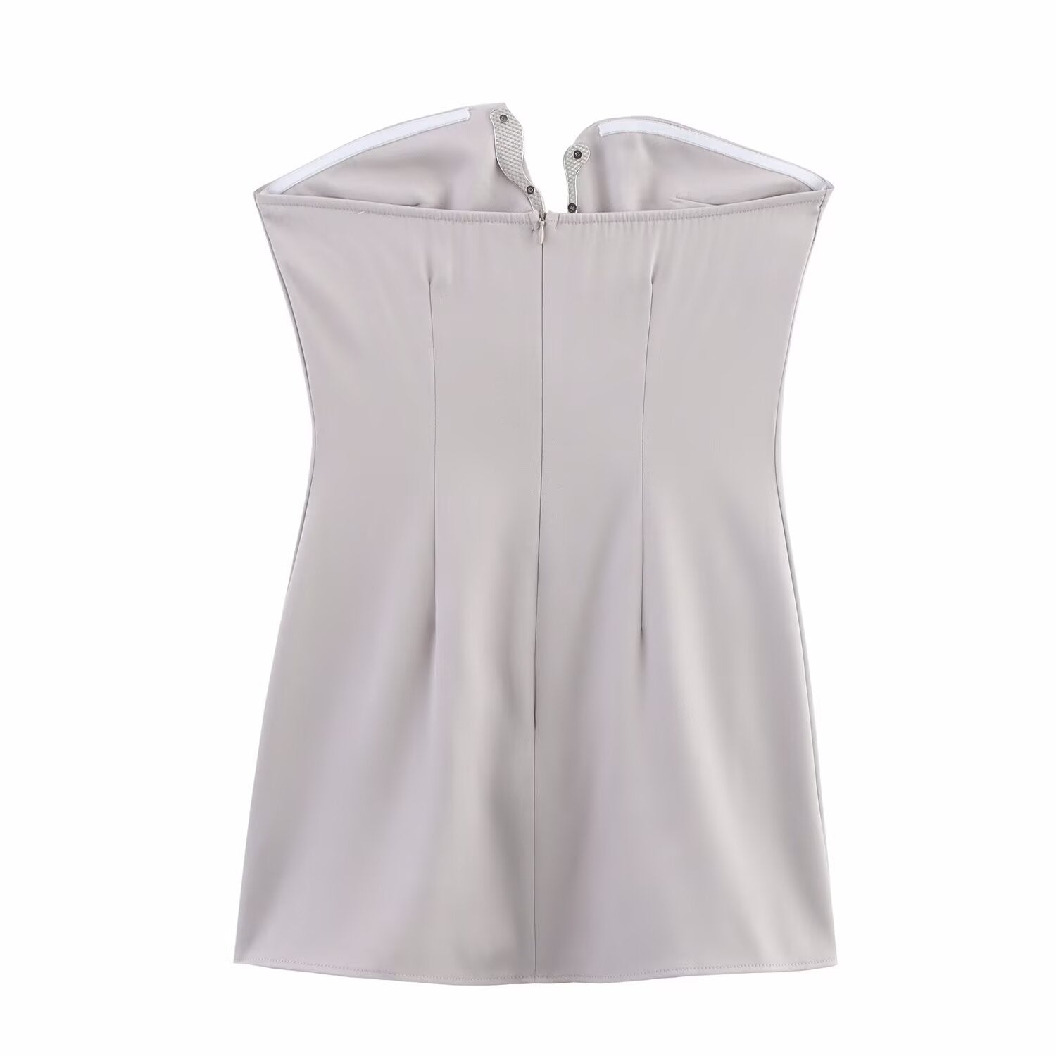 Women Clothing Autumn Socialite Slim Fit Rhinestone Ornament Tube Top Short Type Dress