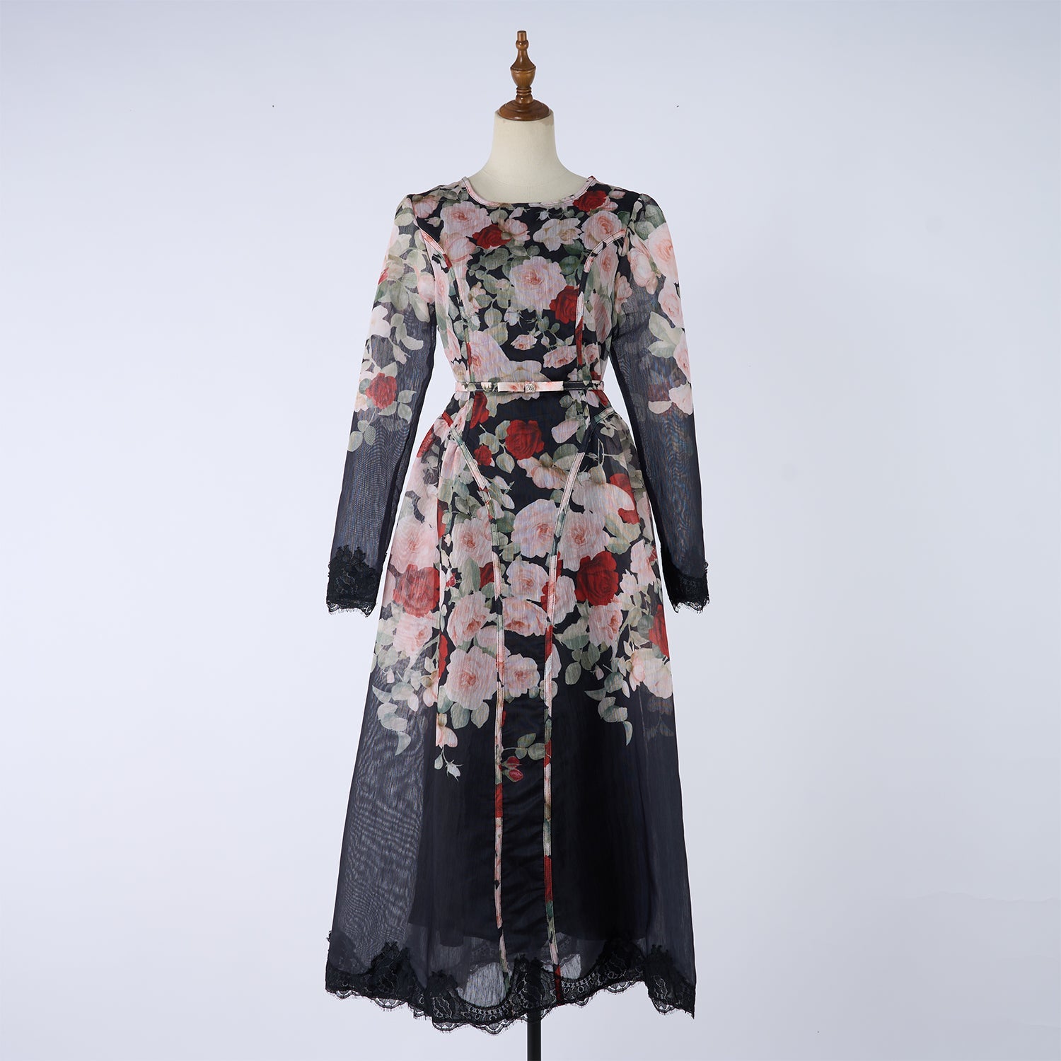 Women Printed Long Sleeved Summer And Autumn Vacation Dress