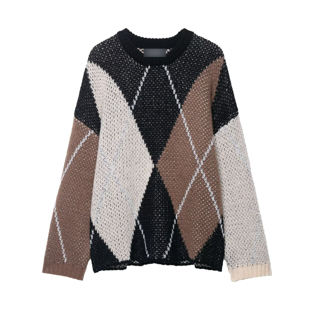 Casual Diamond Shaped Sweater