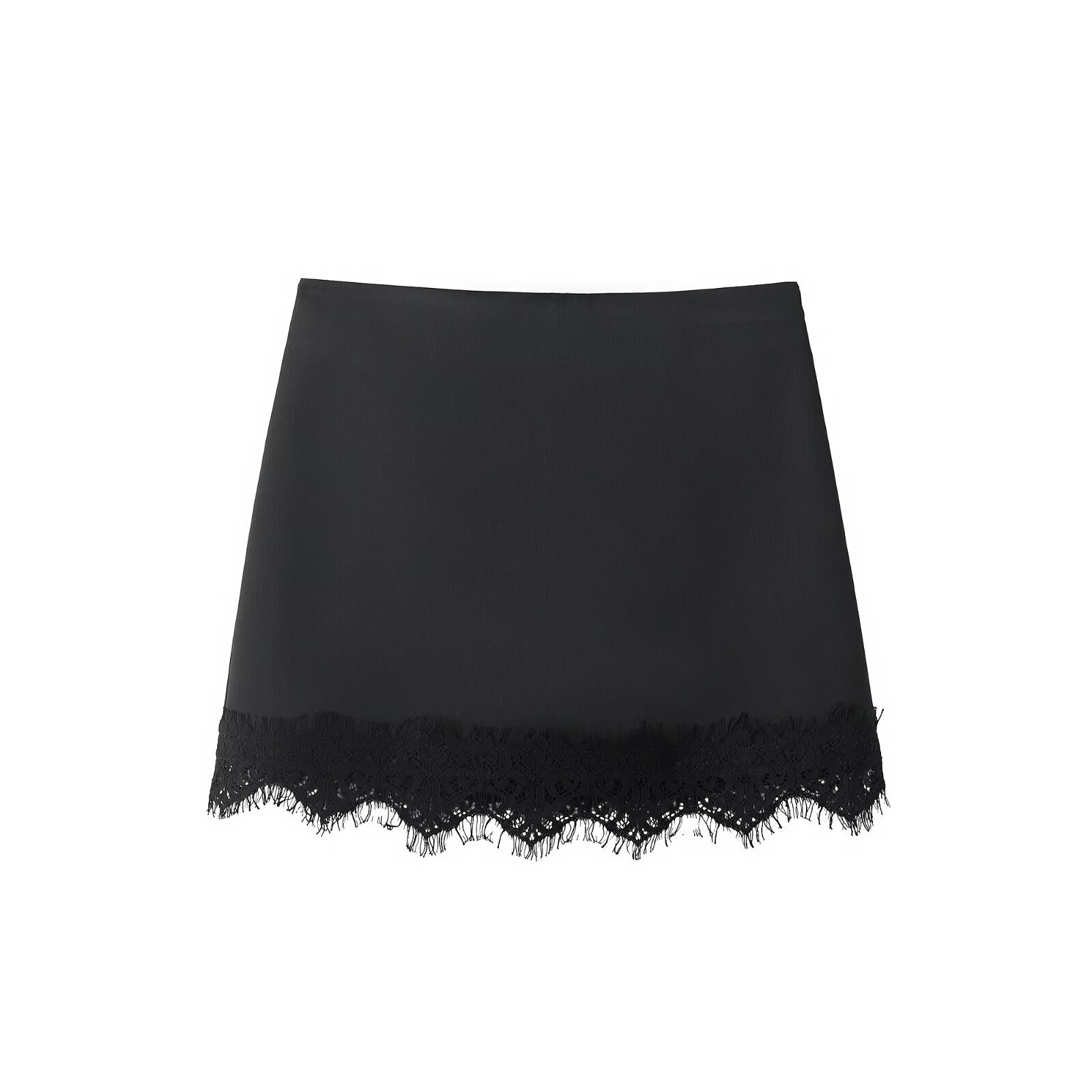 Autumn Winter Lace Hem Skirt Culottes