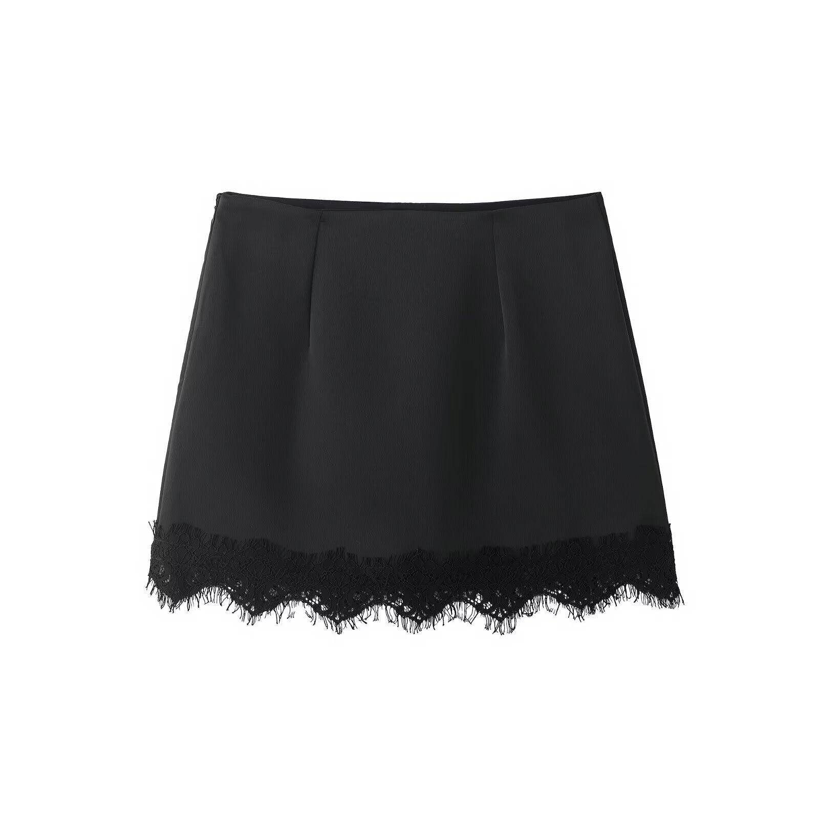 Autumn Winter Lace Hem Skirt Culottes