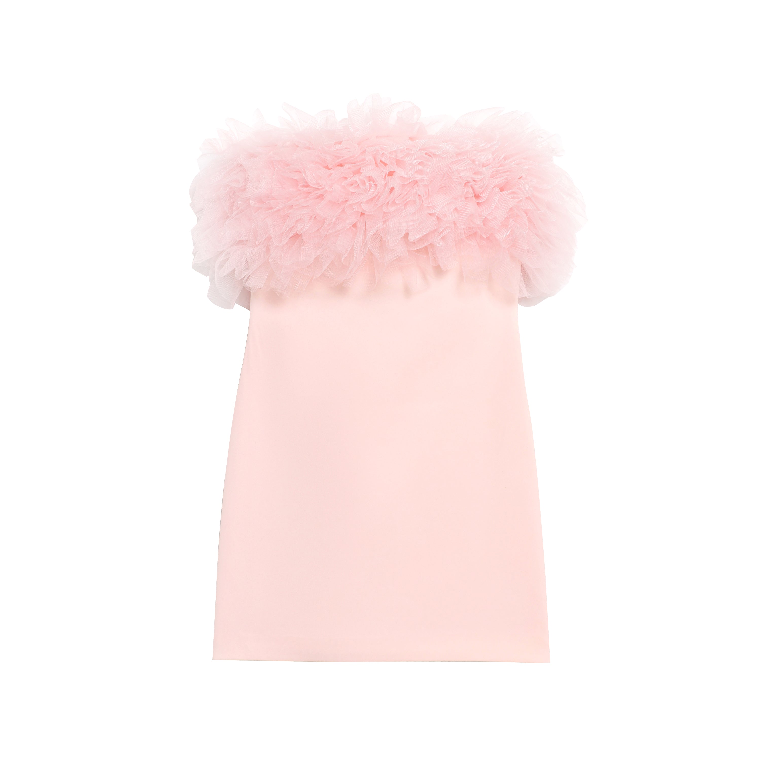 Women Clothing Summer Graceful Fashionable Slim Fit Fluffy Silk Net Short Dress