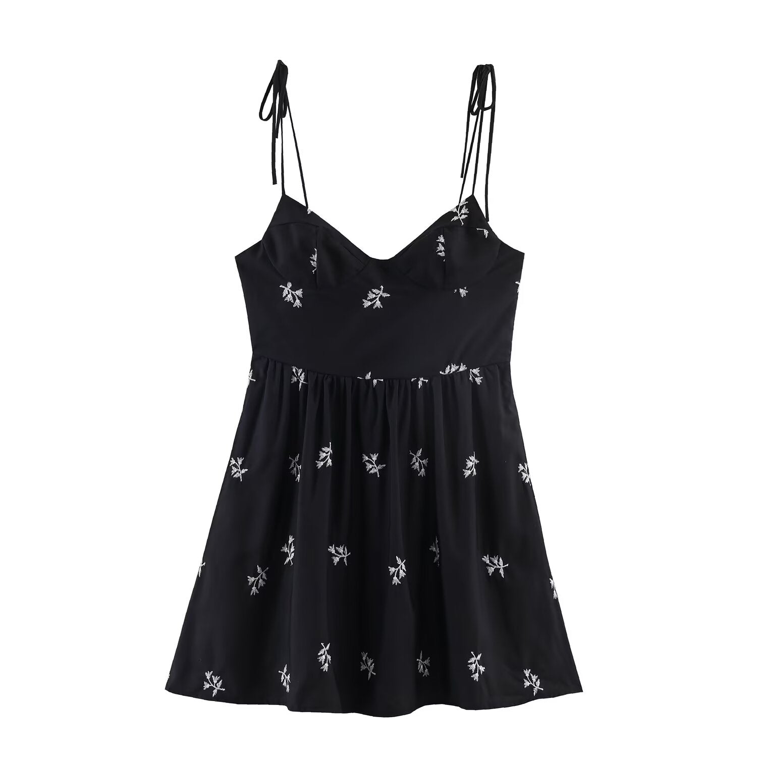 Sweet Elegance Sexy Embroidered Strap Dress Women Summer Special Interest