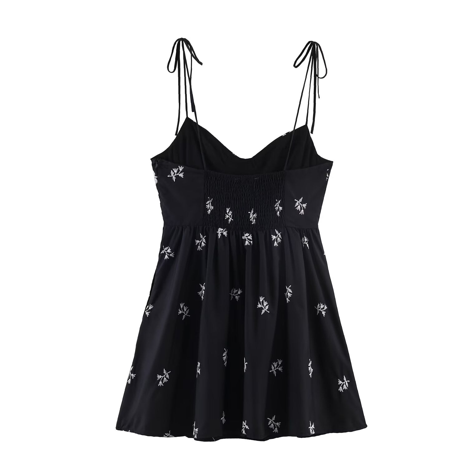 Sweet Elegance Sexy Embroidered Strap Dress Women Summer Special Interest