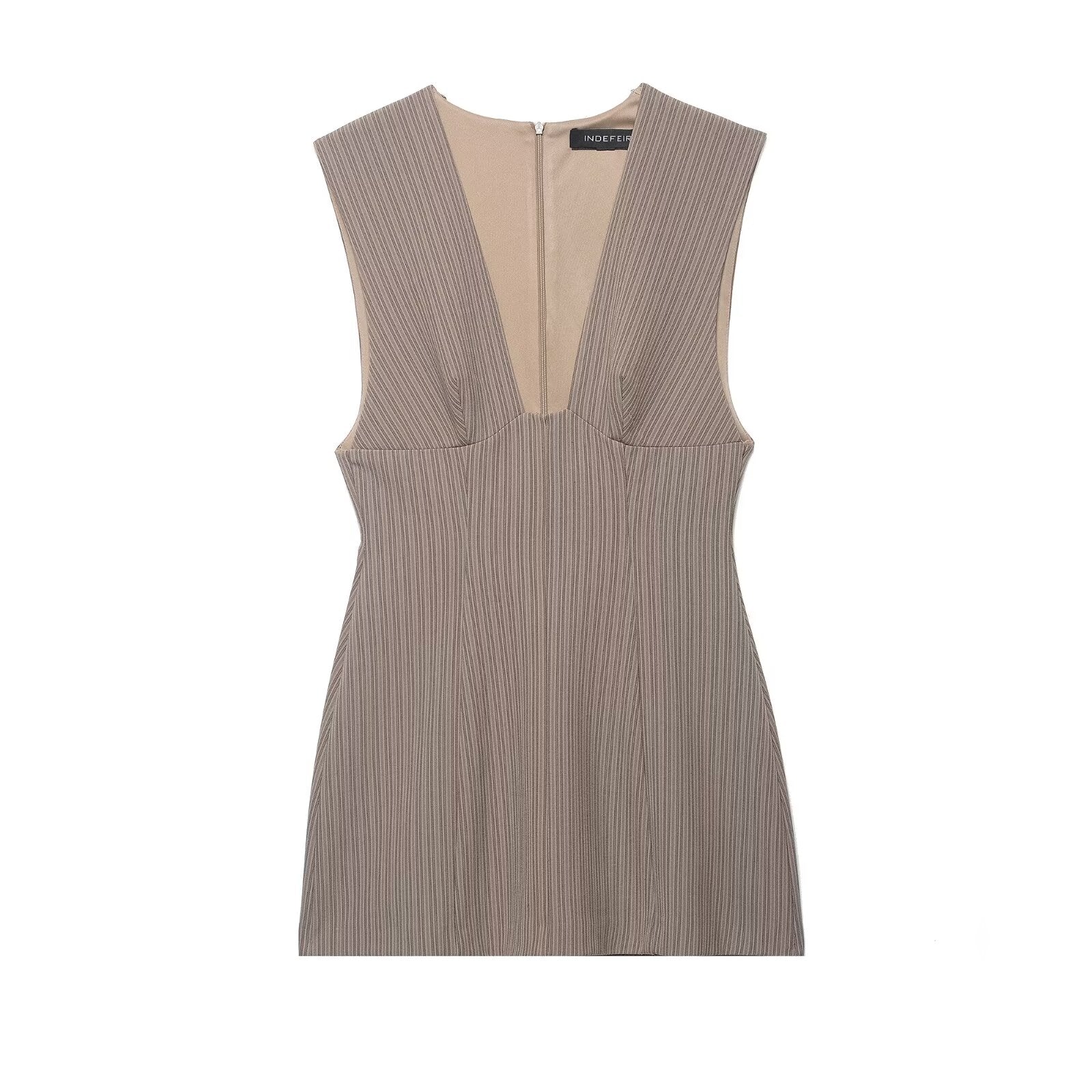 Women Clothing Summer Sexy Striped Short Sleeveless Dress