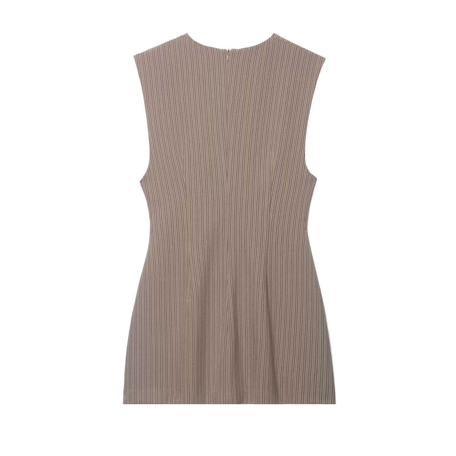 Women Clothing Summer Sexy Striped Short Sleeveless Dress