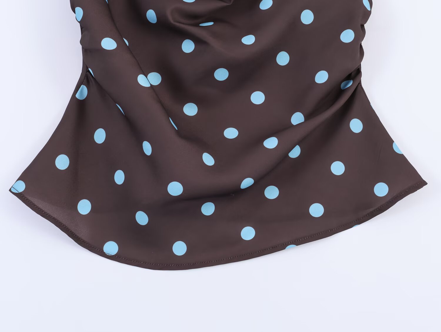 Women Clothing Drape Polka Dot Brace Top