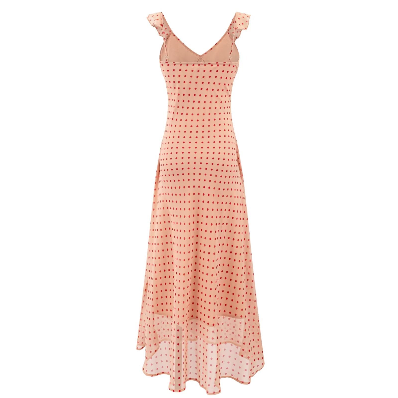 Vacation Green Elegant Dress Women Sexy V neck Flounce Slim Fit Sheath Tea Break Dress