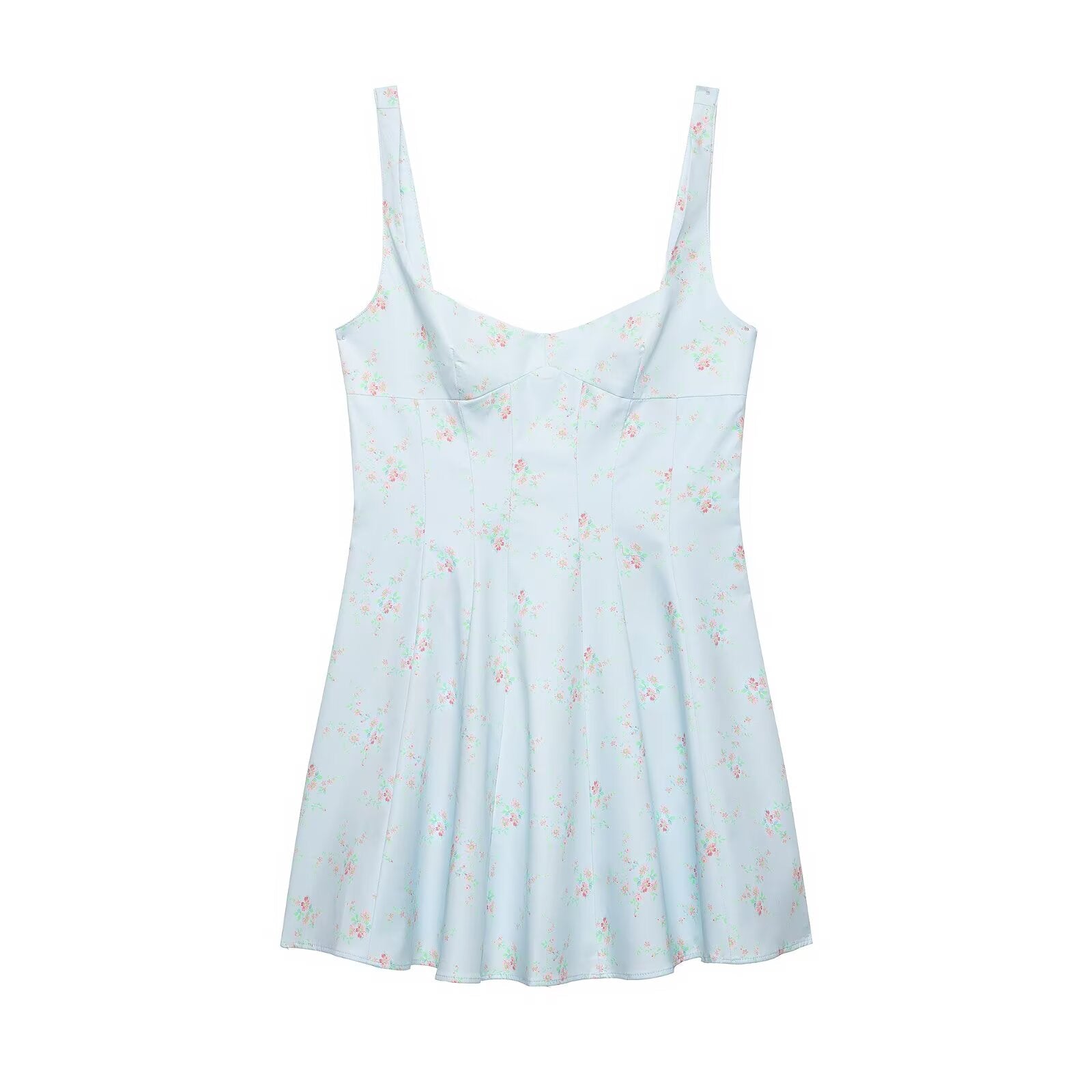 Women Clothing Summer Elegant V neck Floral Printing Slip Dress Women