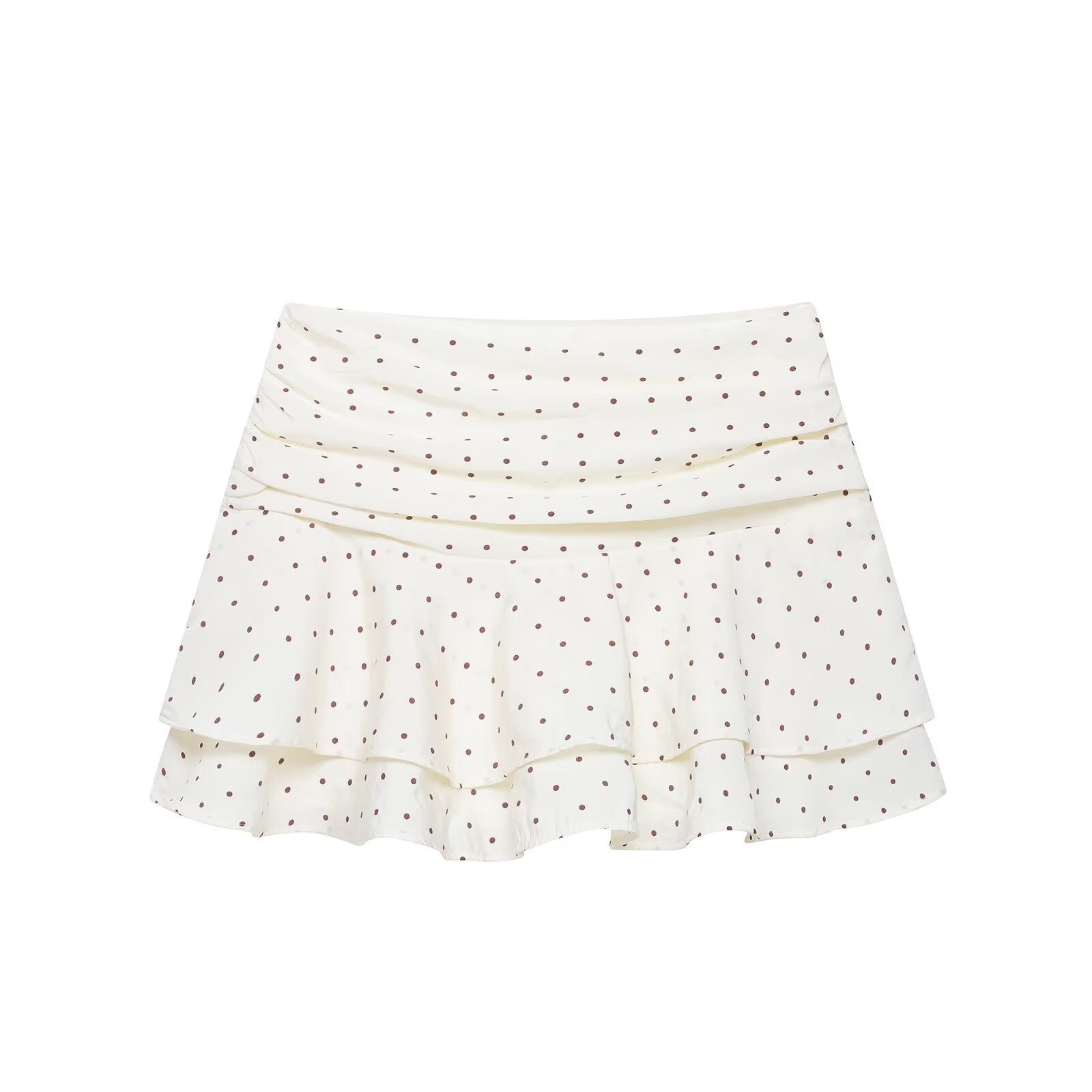 Women Clothing Summer Girl Sweet Polka Dot Laminated Decoration Culottes