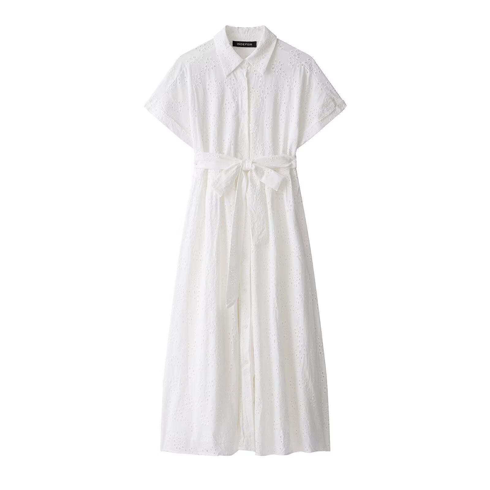 Women Wear Classic Collection Hollow Out Cutout Out Embroidered Dress