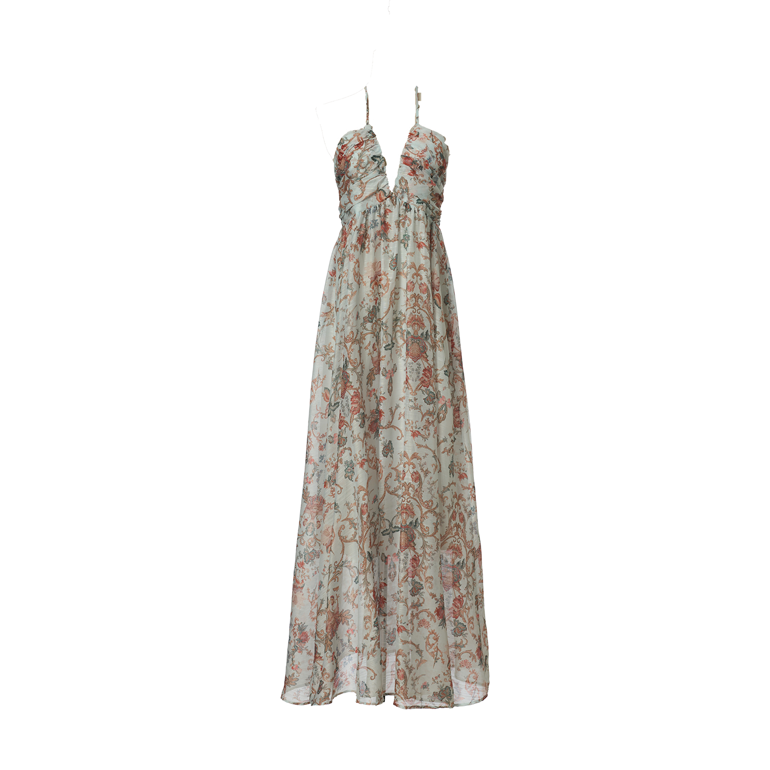 Women Summer Printed Halter Neck Strapless Dress