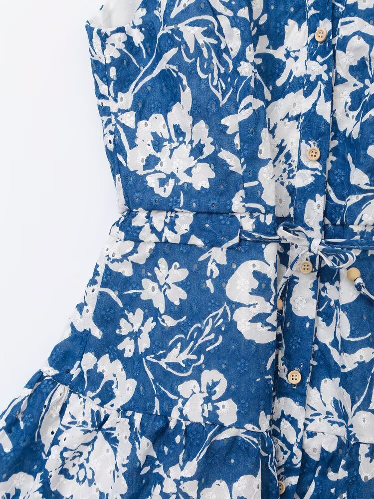 Women Clothing Top Sleeveless Printed Dress
