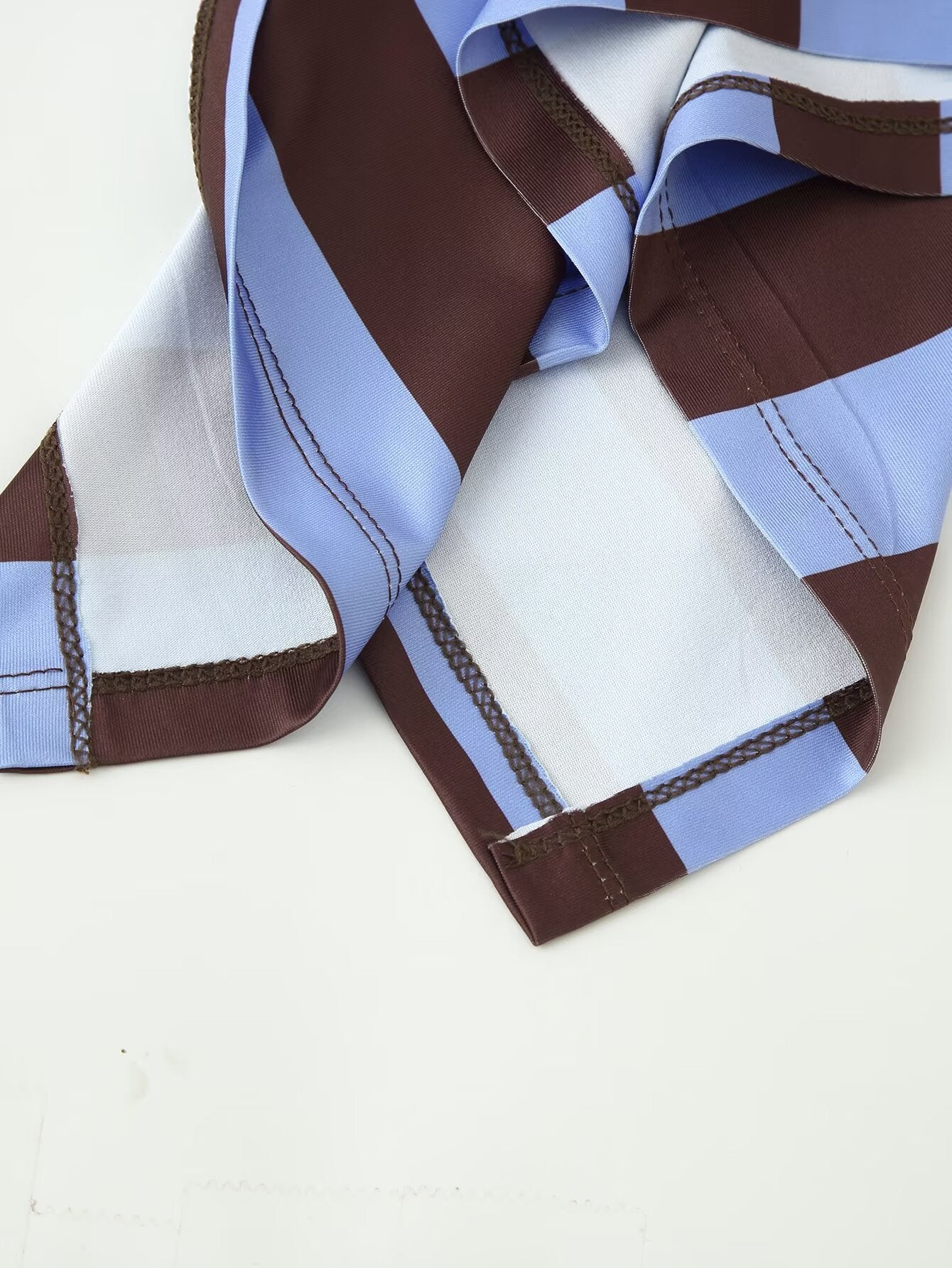 Women Clothing Western Striped Asymmetric Skirt