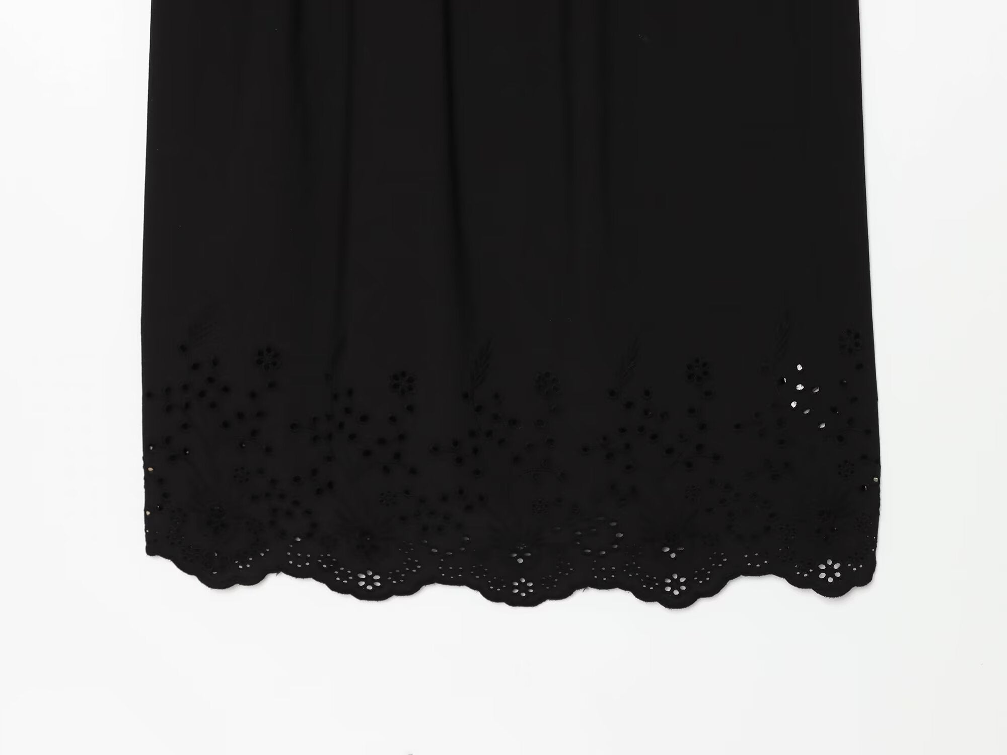 Women Hollow Out Cutout Embroidered Midi Strap Dress