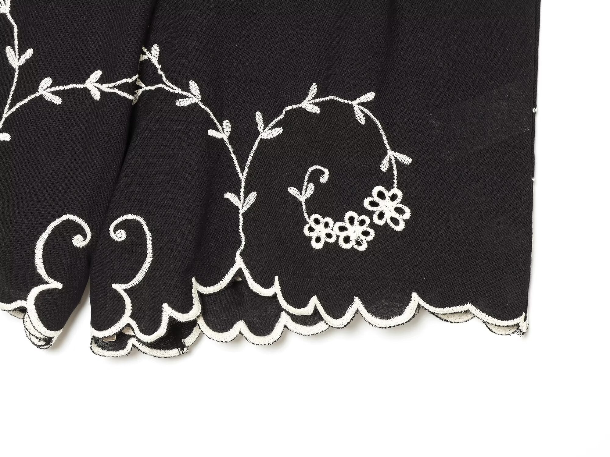 Summer Blended Embroidered Top Casual Shorts Sets