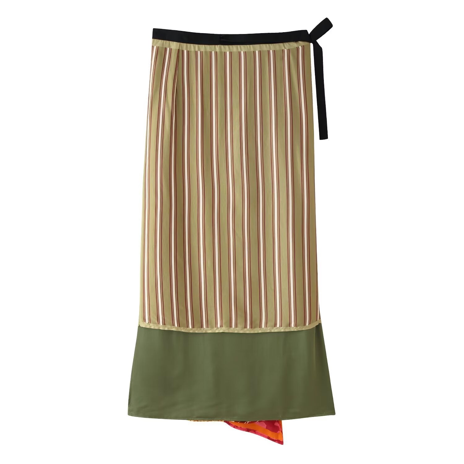 Women Clothing Summer All Match Printed Wrapping Towel Bowknot Decoration Skirt