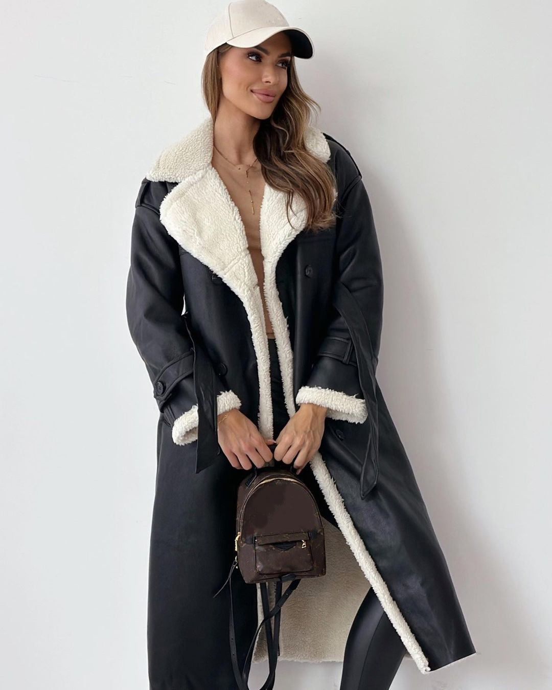 Women’s Belted Double-Breasted Winter Trench Coat