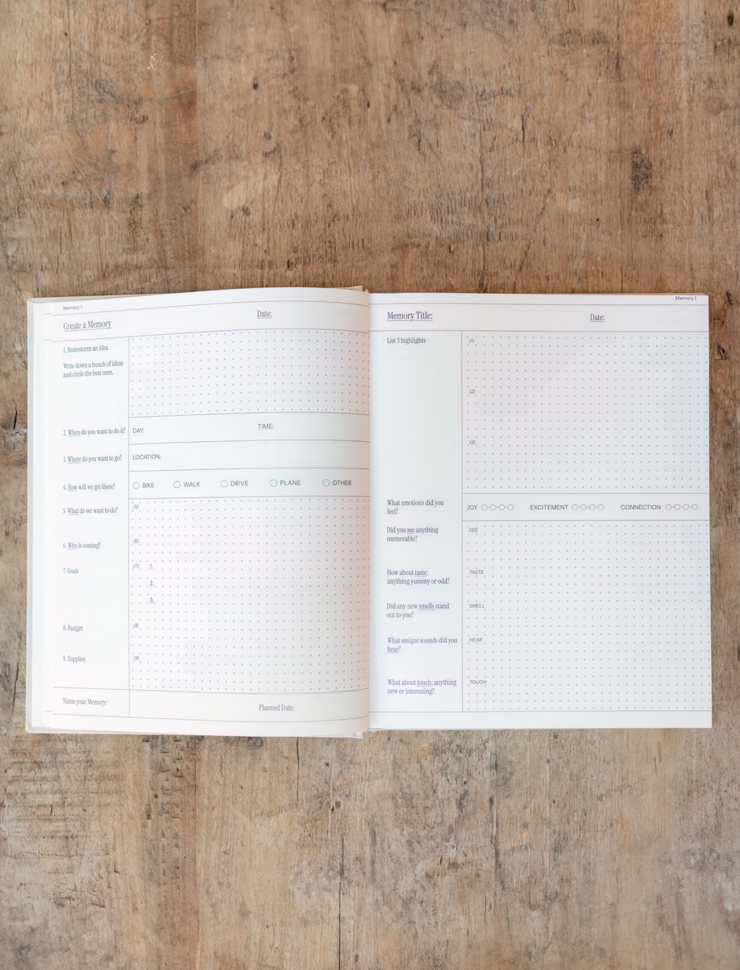 Family Memory Book: 50 memories made together