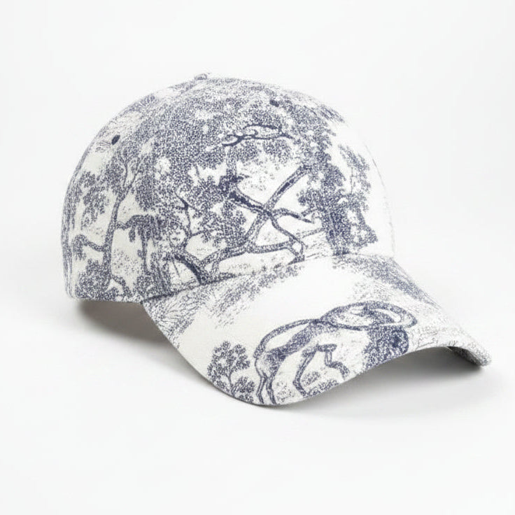 Floral Print Dome Crown Baseball Cap – Unisex One Size