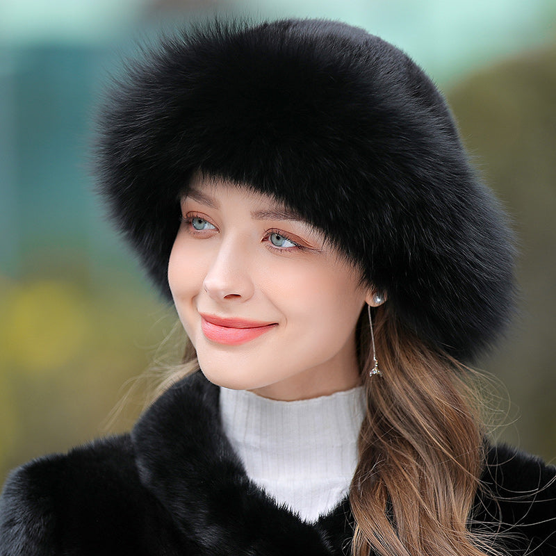 Women’s Outdoor Warm Fur Hat – Winter Cold-Weather Protection Hat