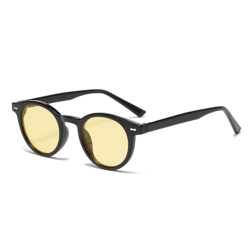 Retro Round UV400 Sunglasses – European Style Tinted Frames