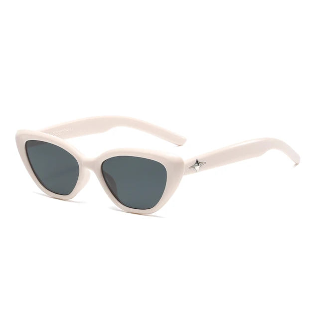 Fashion Cat Eye Sunglasses Women Men Classic Rice Nail Design