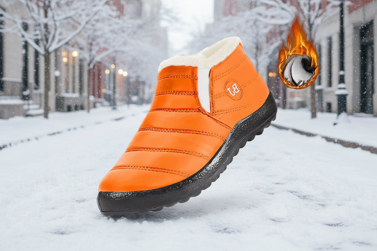Women’s Warm Padded Lightweight Cotton Boots – Cozy Winter Non-Slip Outdoor Ankle Boots