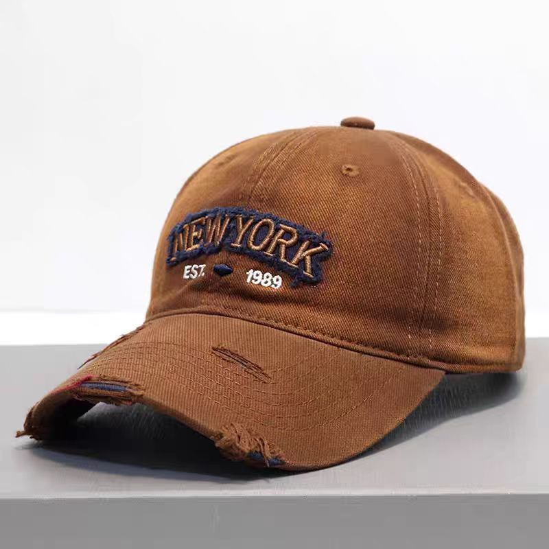 Embroidered Letter Denim Baseball Cap – Soft Crown