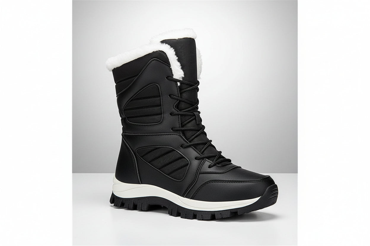 Women’s Winter Snow Boots – Fleece Lined Waterproof Cotton Boots