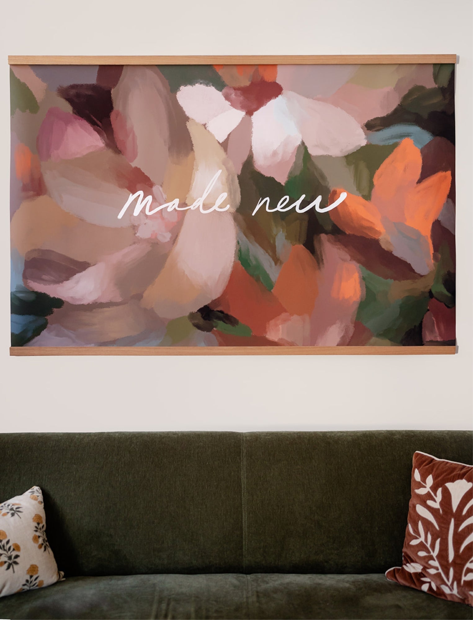 Large Canvas with Banner Wood: Made New