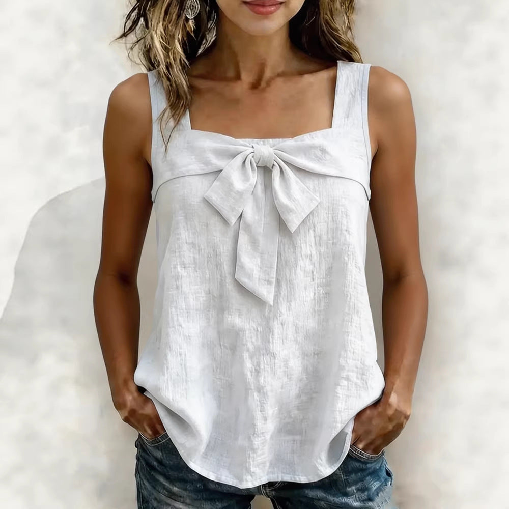 Women's Square-Neck Wide-Strap Sleeveless Tank Top