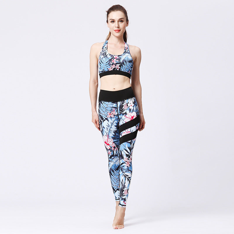 💪 Seamless 2-Piece Yoga Set – High-Waist Leggings & Crop Top