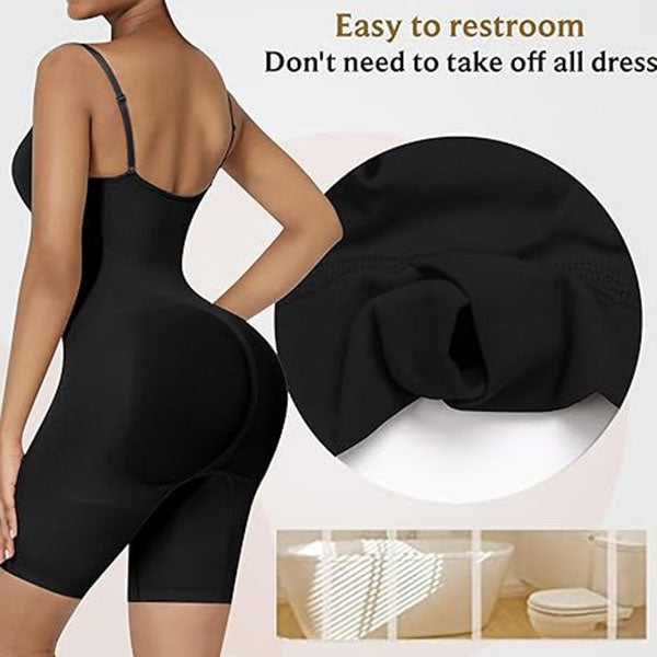 Everyday Cami Shaper Bodysuit – Tummy Control Booty Lift Open-Crotch Shapewear for Women