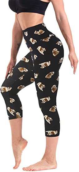 Cropped High-Rise Print Leggings – USA Flag Print Patriotic Workout Pants - 19 Styles