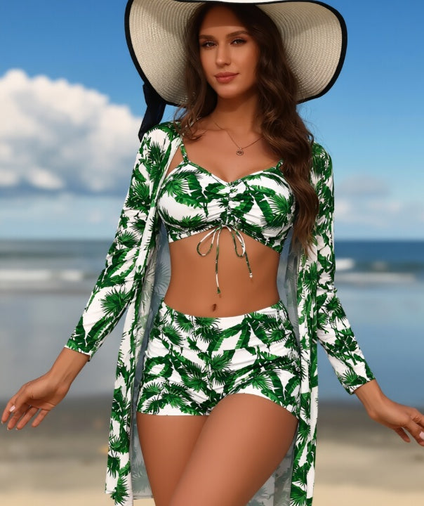 Women's 3-Piece Long Sleeve Swimsuit Set