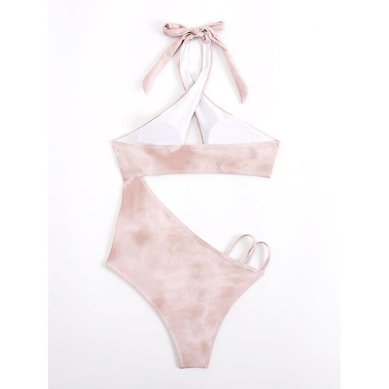 Halter Push Up One Piece Swimsuit Women Hollow Out Cutout Out Bathing Suits Swimwear