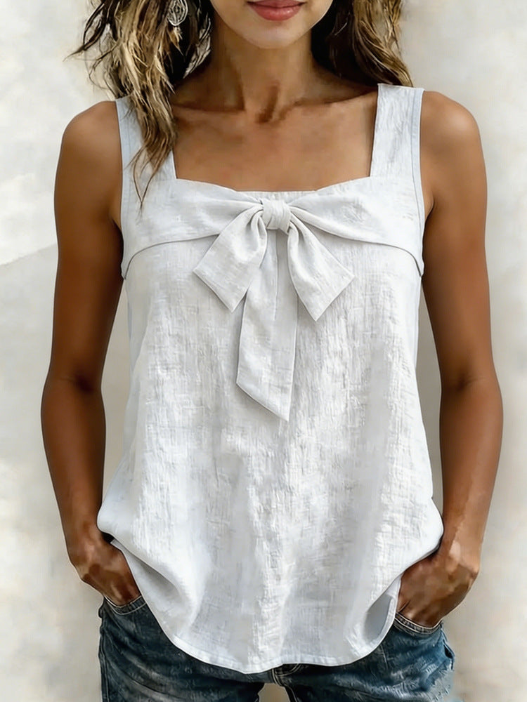 Women's Square-Neck Wide-Strap Sleeveless Tank Top