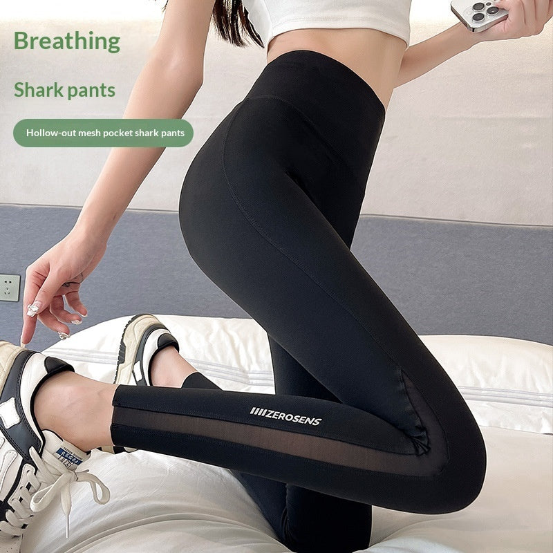 Women's Shapewear Tummy-Control Leggings – High-Stretch Cropped Nylon Pants